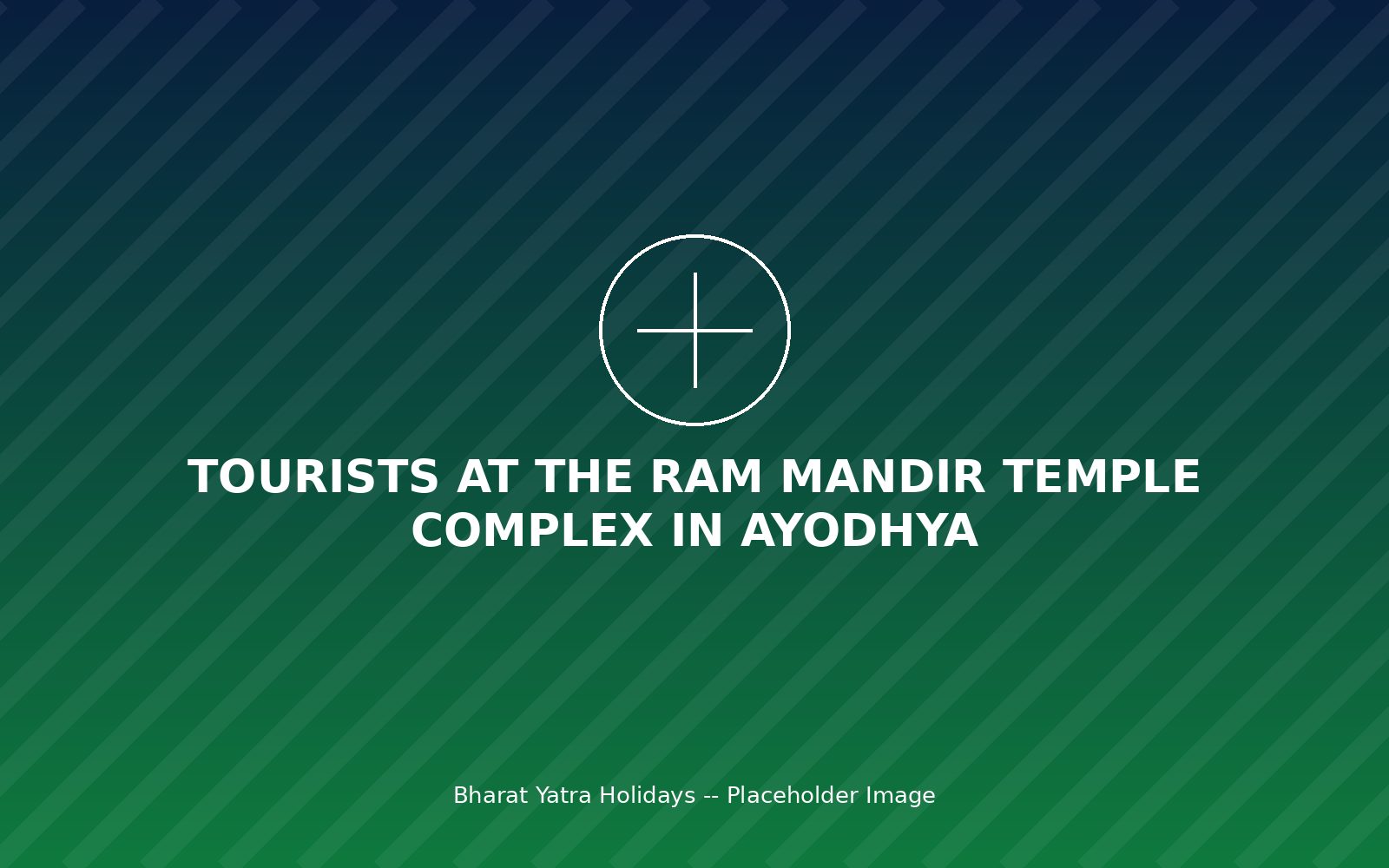 Tourists at the Ram Mandir temple complex in Ayodhya