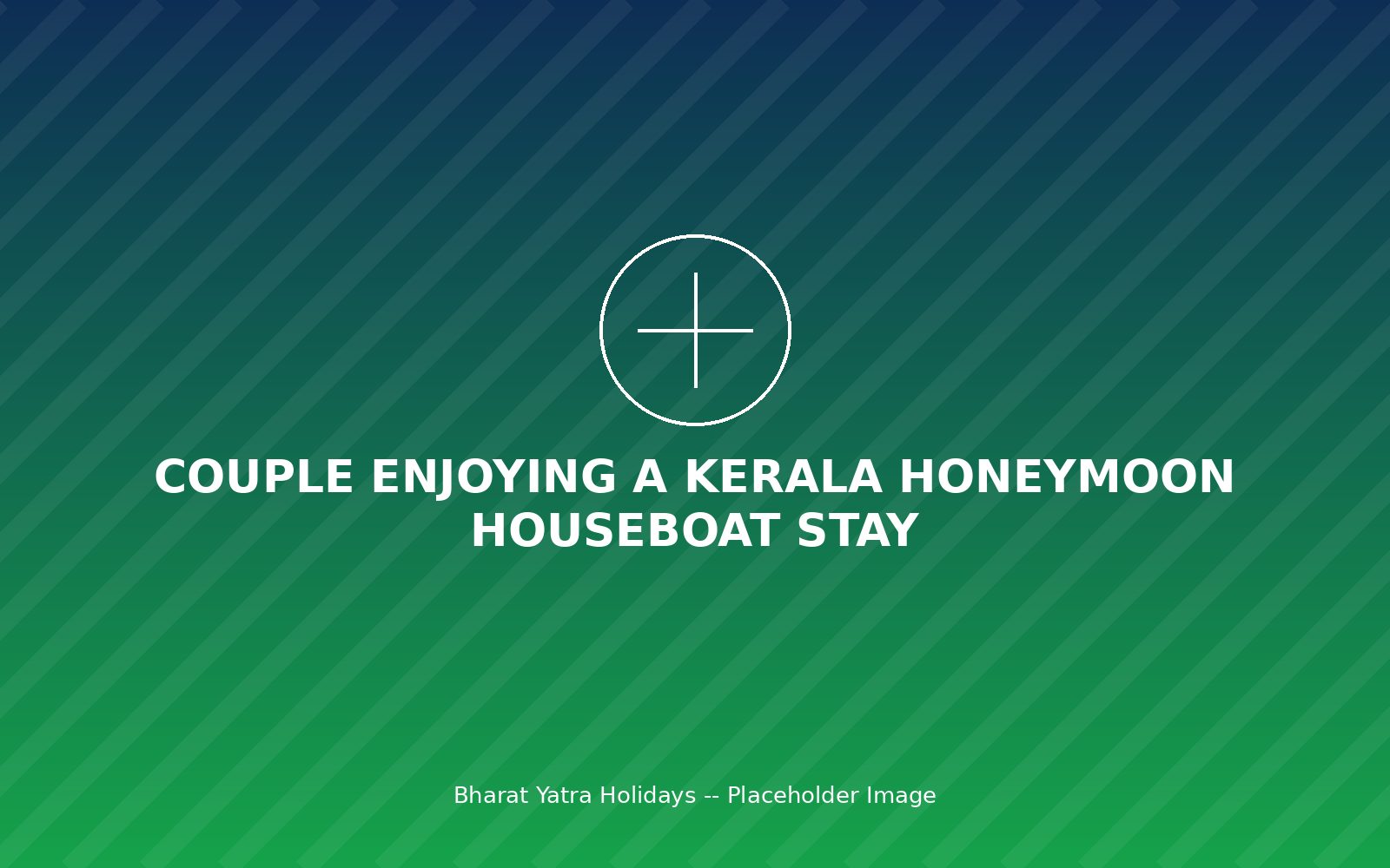 Couple enjoying a Kerala honeymoon houseboat stay